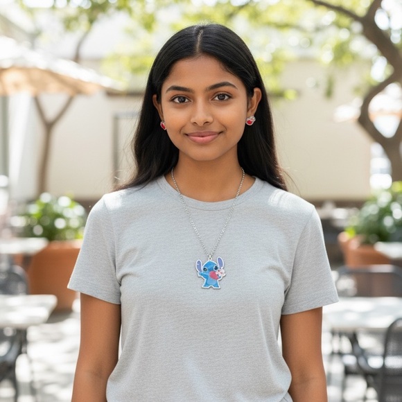 Loungefly Stitch Floral Backpack Wallet, Necklaces& Earing with a Tumbler Set - Picture 9 of 13